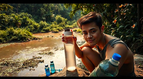 Gourde filtrante pour eau non potable : l'indispensable des aventuriers